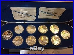Canada Complete Set of Series I Aviation $20 Silver Coins with Gold Cameo