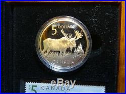 Canada Silver Proof Coin & Stamp Sets, complete series, lot of 8, coins, animals