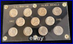 Capital Plastics U. S. Wartime Nickel Complete Set Unc With Some Spotting
