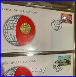 Coins Of All Nations Including Rare China 5 Fen Coin 1980 Complete Set 2 Volumes