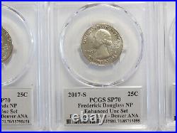 Complete 10 Coin UNC Set PCGS SP70 Enhanced Finish First Day Issue #10667