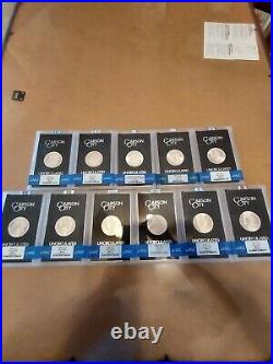 Complete 11 Coin Set GSA Hard pack Morgans, NGC MS60 to MS64, 1880 CC Rev 78&79