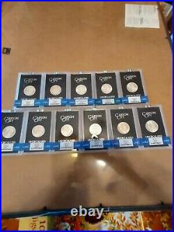 Complete 11 Coin Set GSA Hard pack Morgans, NGC MS60 to MS64, 1880 CC Rev 78&79