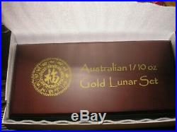 Complete 12 coin GOLD LUNAR SET Perth Mint