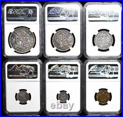 Complete 15 coin UK 1937 Proof set, NGC PF64 to PF66, Crown with obv Cameo