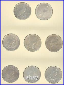 Complete 1921-1935 Peace Dollar 24-Coin Set (Silver) LITTLETON SET MOSTLY xf- BU