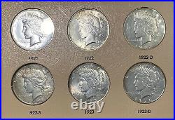 Complete 1921-1935 Peace Dollar 24-Coin Set in Dansco Album! WOW Bid & Get! Yay