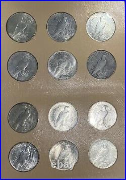 Complete 1921-1935 Peace Dollar 24-Coin Set in Dansco Album! WOW Bid & Get! Yay