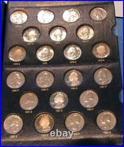 Complete 1932-1990 Washington Quarter Set in Whitman Album