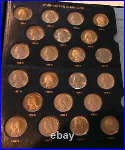 Complete 1932-1990 Washington Quarter Set in Whitman Album