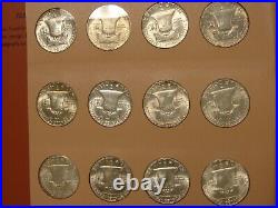 Complete 1948-1963 Franklin Silver Half Dollar Set 35 Coins Dansco Nice AU & BU