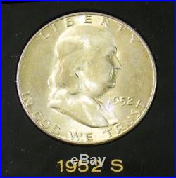 Complete 1948-63 Franklin Silver Half Dollar Set -BU/Some Gem- In Capital Holder