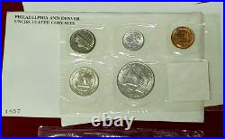 Complete 1957 P & D US Mint Set OGP Uncirculated 10-Coin Set. The Real Deal