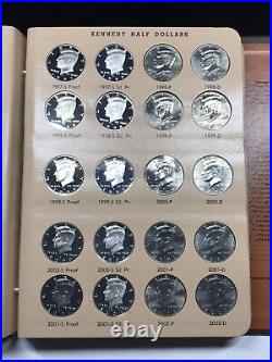 Complete 1964-2011 Kennedy Half Dollar Set in Dansco Album 8166 w proofs, silver