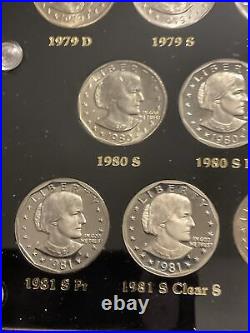 Complete 1979-1999 Susan B Anthony Dollar Set 18 +1 PDS Proofs In Capital Holder