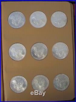 Complete 1986 To 2020 American Silver Eagle Set (35 Coins). Gem Bu