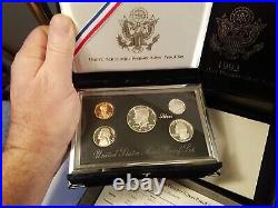 Complete 1992-1998 U. S. Mint Premier Silver Proof Sets Excellent Condition Coins