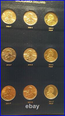 Complete 2000-2009 Sacagawea Dollar Set Proofs & Uncirculated PDS Whitman Album