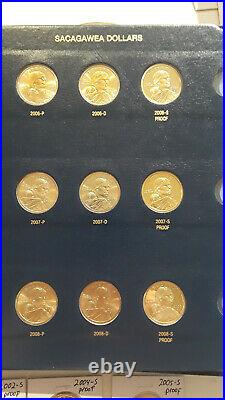 Complete 2000-2009 Sacagawea Dollar Set Proofs & Uncirculated PDS Whitman Album