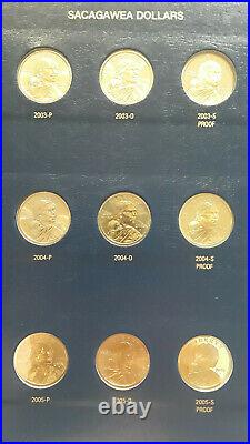 Complete 2000-2009 Sacagawea Dollar Set Proofs & Uncirculated PDS Whitman Album