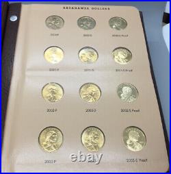 Complete 2000-2012 Sacagawea Dollar Set Proofs & Uncirculated PDS Dansco Album