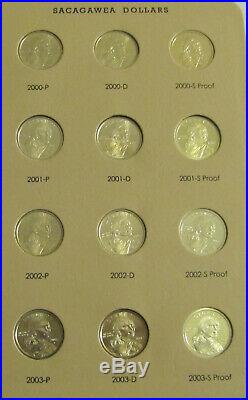 Complete 2000- 2020 PDS Sacagawea Set in Dansco 8183 63 Unc Bu Proof Coins