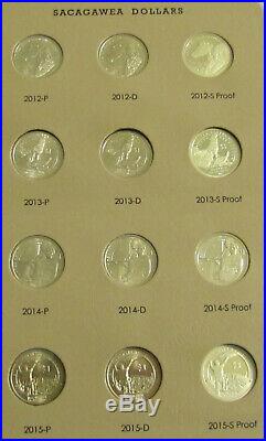 Complete 2000- 2020 PDS Sacagawea Set in Dansco 8183 63 Unc Bu Proof Coins