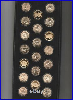 Complete 2007 Presidential Dollar Set P & D UNC, Satin and S-Proof (20 Coins)