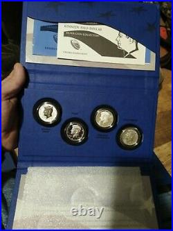 Complete 2014 50th Anniversary Kennedy Silver Half Dollar 4 Coin Set OGP
