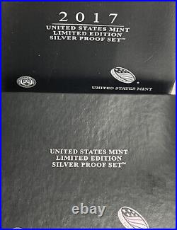 Complete 2017 US Limited Edition Silver Proof Set OGP 8 Coins X214