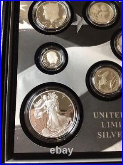 Complete 2018 US Limited Edition Silver Proof Set OGP 8 Coins 18RC