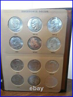 Complete 21pc Set Dansco Album 7176 Eisenhower Dollars 1971-78