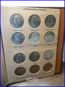 Complete 21pc Set Dansco Album 7176 Eisenhower Dollars 1971-78