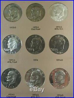 Complete 32 Coin Eisenhower IKE Set All Uncirculated and Proof Coins in Dansco