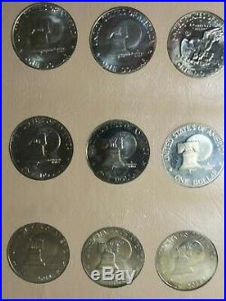 Complete 32 Coin Eisenhower IKE Set All Uncirculated and Proof Coins in Dansco