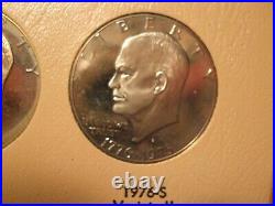 Complete 32 Piece Set Eisenhower Dollars 1971-1978 Bu In Pristine Dansco Album