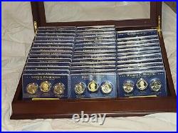 Complete (40 Sets) Presidential Dollar Collection P+D+S UNC, Display Case