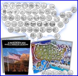 Complete 50 Uncirculated State (99-08) Quarter Collection + 6 Territory Quarters