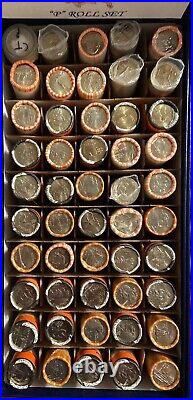 Complete 56 Roll Set (d) Uncirc. 1999-2009 Statehood Quarters In Storage Box