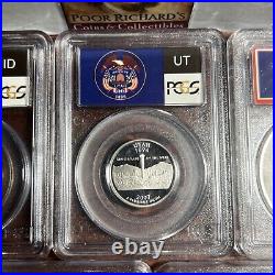 Complete 5 Pc Set 2004S Silver State Quarters PCGS PR69DCAM SS1019