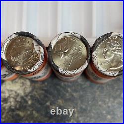Complete 5 roll 2004 P State Quarters set FL IA MI TX WI UNCIRCULATED WithMINT BOX