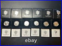 Complete 6 coin set of 2021 Uncirculated Morgan & Peace Silver Dollars
