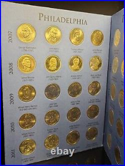 Complete 78 Coin Set (P&D) 2007-2016 Presidential Dollars in Folder