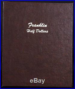 Complete BU Franklin Silver Half Dollar Set PLUS 3 Bonus Coins in Dansco Album