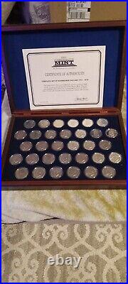 Complete Brilliant Uncirculated Eisenhower Silver Dollar Set-32 Coins 1971-1978