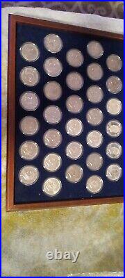 Complete Brilliant Uncirculated Eisenhower Silver Dollar Set-32 Coins 1971-1978