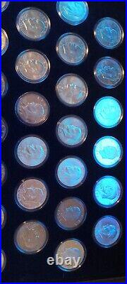 Complete Brilliant Uncirculated Eisenhower Silver Dollar Set-32 Coins 1971-1978