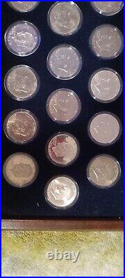 Complete Brilliant Uncirculated Eisenhower Silver Dollar Set-32 Coins 1971-1978