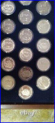 Complete Brilliant Uncirculated Eisenhower Silver Dollar Set-32 Coins 1971-1978