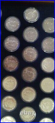 Complete Brilliant Uncirculated Eisenhower Silver Dollar Set-32 Coins 1971-1978